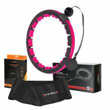 Masseeriv võimlemisrõngas HMS Hula-Hoop HHM16, 45 cm, must/roosa