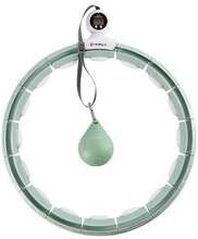 Massaaživõimlemisrõngas HMS Hula Hoop HHM15, 44 cm, 0.4 kg, roheline, magnetiga, raskusega ja loenduriga