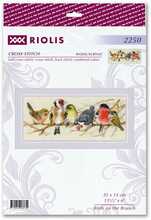 Tikkimiskomplekt Riolis Linnud oksal SR2250, 35 x 15 cm