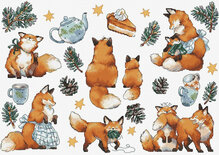 Tikkimiskomplekt Letistitch Foxy New Year SLETIL8802, 39 x 27 cm