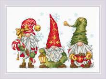 Tikkimiskomplekt Riolis Jolly Gnomes SR2234, 30 x 21 cm