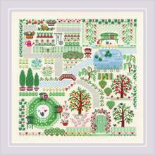 Tikkimiskomplekt Riolis Minu aed SR2047, 35 x 35 cm