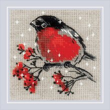 Tikkimiskomplekt Riolis Winter Guest SR2132, 15 x 15 cm
