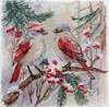 Ristpistekomplekt Abris Art Talvine säutsumine, 25 x 25 cm, 14 ct