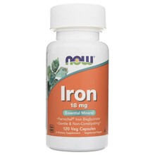 Now Foods raud 18 mg, 120 kapslit