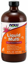 Now Foods Liquid Multi troopilise apelsini maitsega, 473 ml