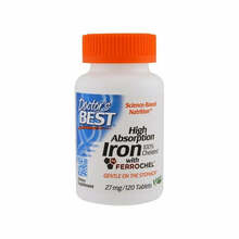 Doctor's Best raud, 27 mg, 120 tabletti