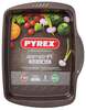Küpsetusplaat Pyrex Asimetria AS35RR0/6146, 35 x 27 cm, must