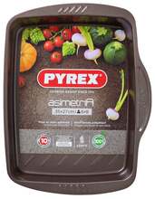Küpsetusplaat Pyrex Asimetria AS35RR0/6146, 35 x 27 cm, must