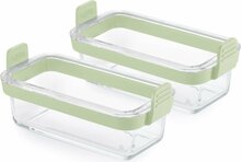 Klaasist küpsetusnõud õhufritüürile Lekue Air fryer Dual Glass Dishes, 2 tk, läbipaistev