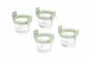 Kuumakindlad vormid Lekue Air Fryer Glass Mini Cups, 4 tk, läbipaistev, ümmargune