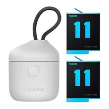 Telesin 3-pesaline veekindel laadija Allin box + 2 akut GoPro Hero 12/11/10/9, GP-BTR-905-GY