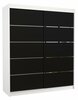 Liugustega riidekapp Adrk Furniture Spectra 180, 58 x 180 x 215 cm, valge/must
