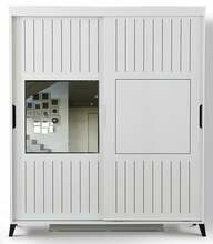 Riidekapp Kalune Design Pasific Home Fuga 160, 160 x 60 x 216 cm, peegliga, valge