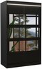 Riidekapp Adrk Furniture Kolorado 120, liugustega, peegli ja LED valgustusega, 58 x 120 x 200 cm, must
