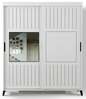 Riidekapp Kalune Design Pasific Home Fuga 180, 180 x 60 x 216 cm, peegliga, valge