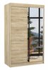 Riidekapp ADRK Furniture Rewena 120, 120 x 58 x 200 cm, peegliga, tamm/Sonoma