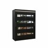 Riidekapp Adrk Furniture Baltic 150, 58 x 150 x 200 cm, LED valgustusega ja peegliga, must
