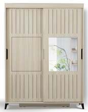 Riidekapp Kalune Design Fuga 130, 60 x 130 x 216 cm, peegliga, tamm