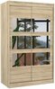 Riidekapp Adrk Furniture Kolorado, 120 x 58 x 200 cm, sonoma tamm, peegliga, lükandustega