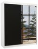 Riidekapp Adrk Furniture Viki 180, 58 x 180 x 215 cm, peegliga, valge/must