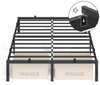 Voodiraam Vasagle RMB132B01, metall, 140 x 200 cm, must
