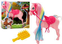 Figur Loomake Lean Toys hobune roosa sadula ja harjaga