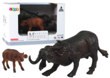 Figuuride komplekt Lean Toys Aafrika pühvel vasikaga