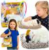 Dekoratiivne figuur Lean Toys Sleeping Baltas Cat on a Pillow
