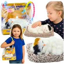 Dekoratiivne figuur Lean Toys Sleeping Baltas Cat on a Pillow