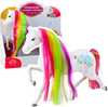 Mängukujuke Lean Toys muinasjutuline hobune Princess Pumpkin Carriage, 26 cm, valge/vikerkaarevärviline