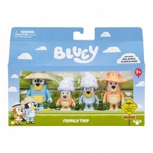 Kujukeste komplekt Moose Toys Bluey Family Trip, 76542, 4 tk