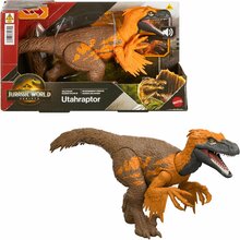 Mängukujuke Mattel Jurassic World Rebirth Wild Roar Utahraptor JGC80, 31 cm