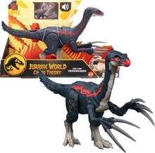 Mängufiguur Mattel Jurassic World Therizinosaurus JCG16, must, 35 cm