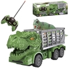 Kaugjuhitav auto Woopie RC dinosaurus roheline + figuur