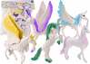 Figurite komplekt Lean Toys ükssarvik ja pegasus, 6 tk, valge/mitmevärviline