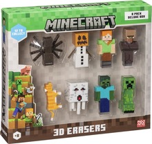 3D kustukummid P.M.I. Kids World Minecraft 8 pack Deluxe Box Ver.B
