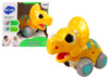 Mänguasi kollane triceratops ratastel Lean Toys