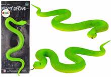 Mängukujuke Lean Toys kummist madu, 38.5 cm, roheline