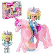 Kujukeste komplekt Magic Box Kookyloos Rainbow Unicorn, 20 cm, 2 tk, roosa