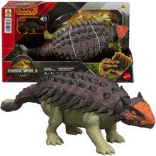 Mängukujuke Mattel Jurassic World Wild Roar Ankylosaurus JGB90, 24 cm