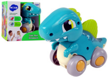 Mängudinosaurus Lean Toys Spinozaurus ratastel, sinine