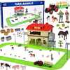 Mängufarm Jokomisiada Farm Animals Series Barn with road + tractor, figuurid ja tarvikud ZA5687