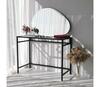 Peegel Kalune Design Porto Ayna, must, 90 x 60 cm, ovaalne