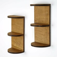 Seinariiul Kalune Design Raf259, 30 x 15 x 9 cm, pähkel, 2 tk