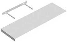 Seinale kinnitatav riiul Velano FS BI80/24, 795 x 38 x 235 mm, valge