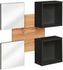 Seinariiul ASM Easy Typ 07, 100 x 20 x 100 cm, tamm/must, peegliga