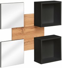 Seinariiul ASM Easy Typ 07, 100 x 20 x 100 cm, tamm/must, peegliga