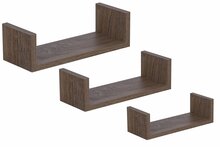 Seinale kinnitatav riiul Velano FUS, 42 x 10 x 10 cm, helepruun (Sonoma tamm)