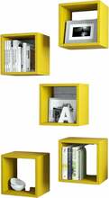 Seinariiul Kalune Design Box Cube 845HCT1610, 30 x 24 x 30 cm, kollane